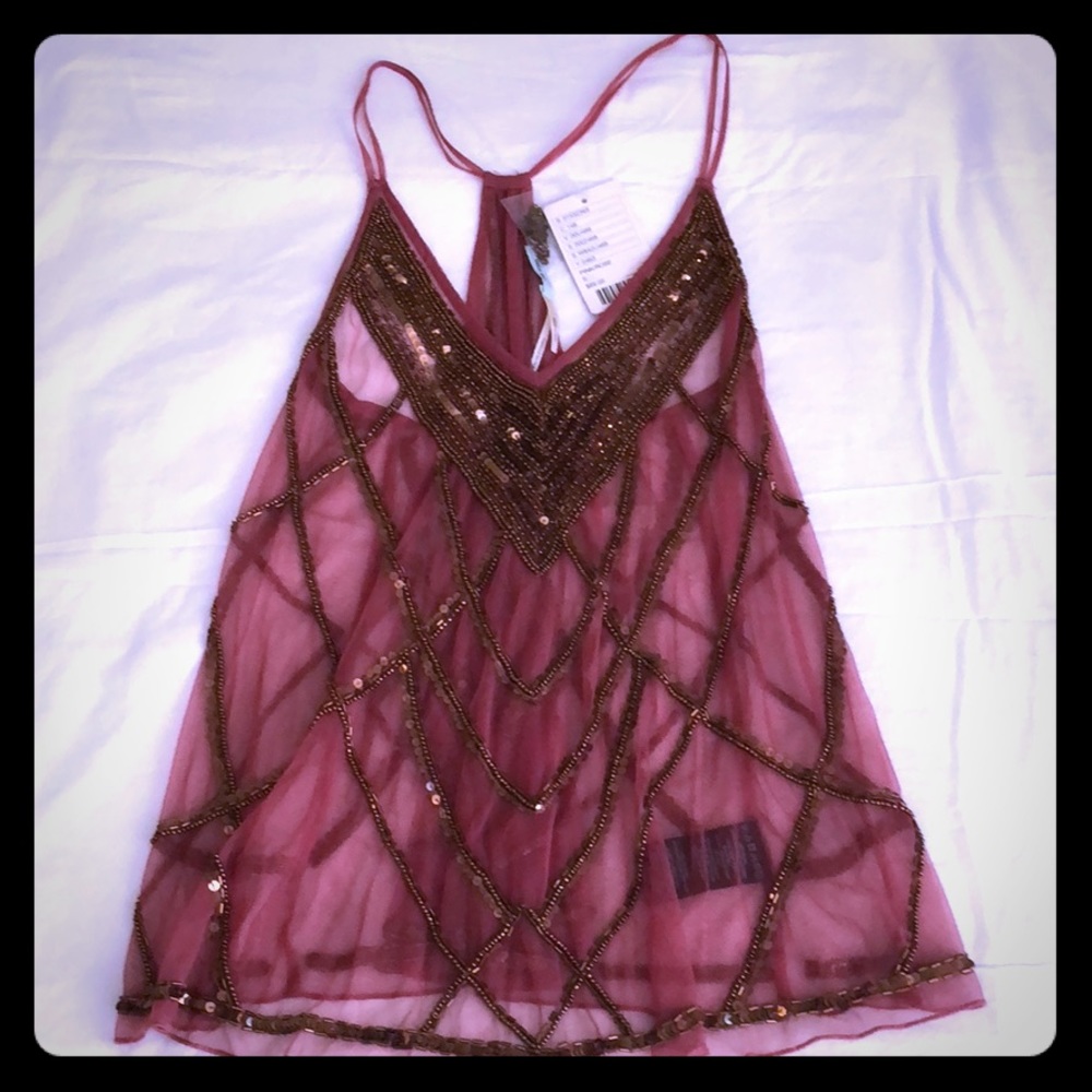 Kimchi Blue Rose Beaded Tank